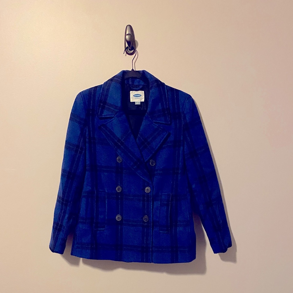 Old Navy Plaid Peacoat